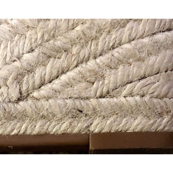 Nurture Toshe Espadrilles Peek Toe Sandals Womens 8M Used Blue Leather - Picture 14 of 16